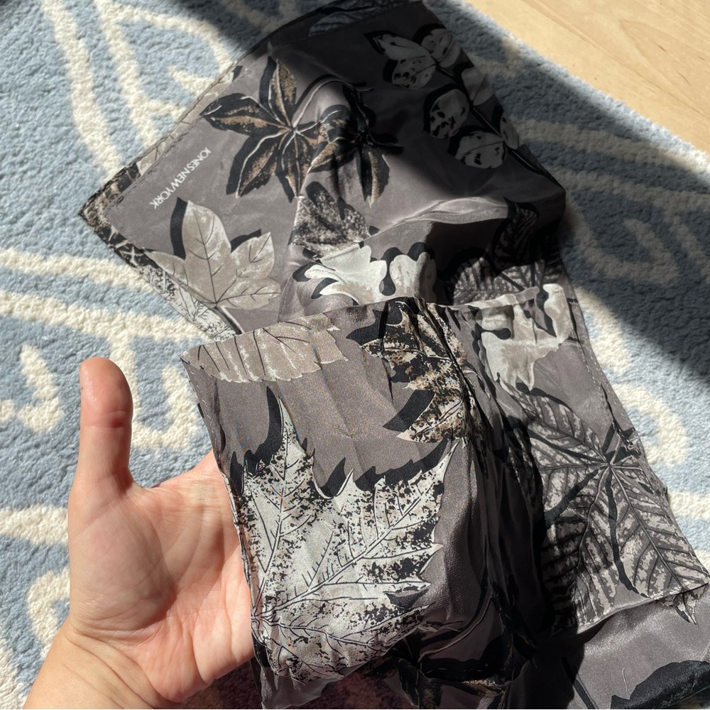 jones new york silk foliage scarf